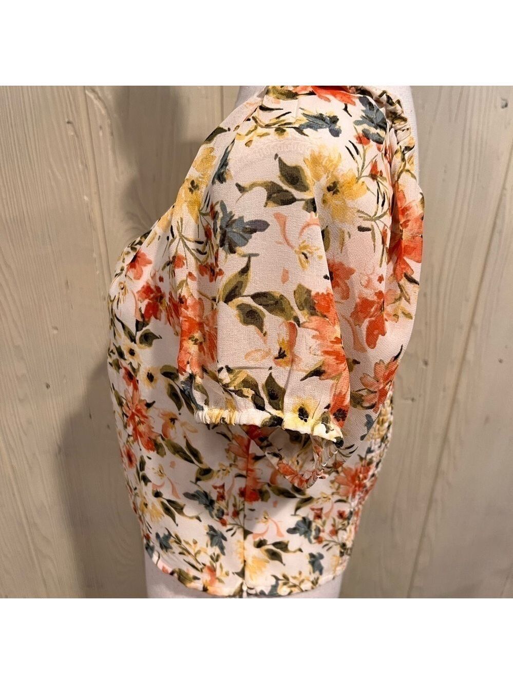 1State Floral Sweetheart Crop Blouse Large NWT - Picture 6 of 8